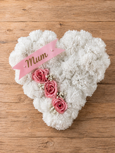 Funeral flowers heart shaped - funeral,