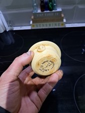 Vintage Small Stone Ware Jar with Lion Heads French Vintage Pottery