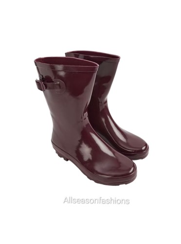Womens girls burgundy buckle - womens,