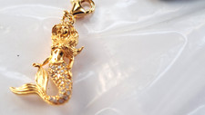 Thomas Sabo clear stone Mermaid 18k gold plated solid silver charm : RRP £100