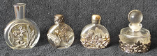 Four Vintage Pewter Glass