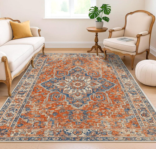Vintage boho area rug - area, large