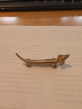 Brass Sausage Dog Model Solid