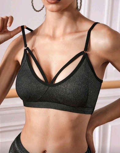 Women black sport bra - sport, pole