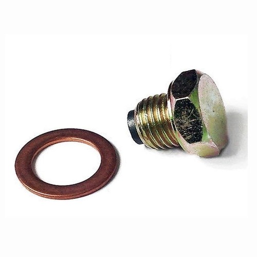Magnetic oil drain plug for