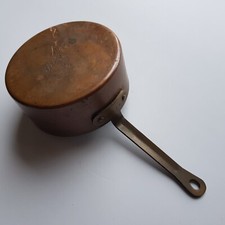 Vintage brass copper saucepan