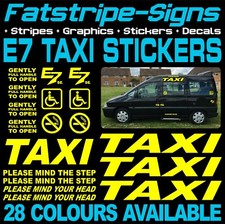 fits PEUGEOT E7 TAXI STICKERS