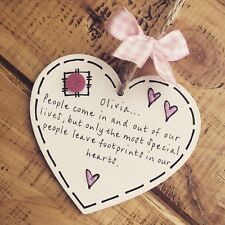 Foster Child Loss Baby Girl Plaque Personalised Poem Memory Gift Leaving Friend