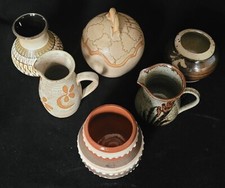 Bundle / job lot of 6 small studio pottery pots - 6 - 11 cm
