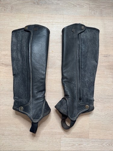 Leather riding half chaps - riding,