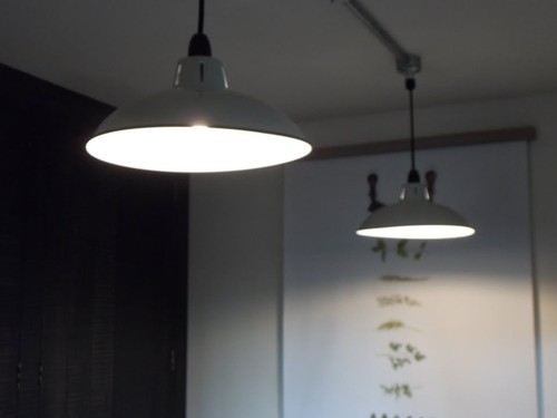Two cream metal - , pendant