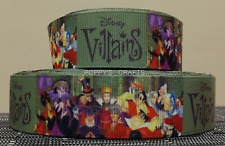 DISNEY VILLAINS RIBBON GROSGRAIN PER YARD 25mm wide Crafts Cake Decoration Bows