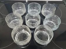 Set of 8 Ravenhead Siesta Ice Bark Sundae Glasses Fruit Pudding Bowls vintage Ex