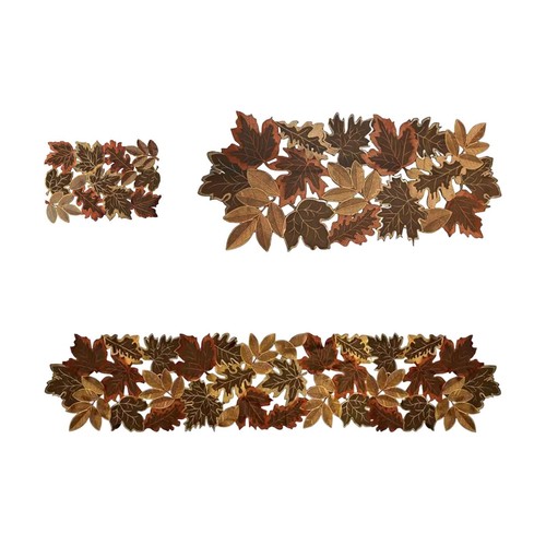 Fall thanksgiving table - table, mat