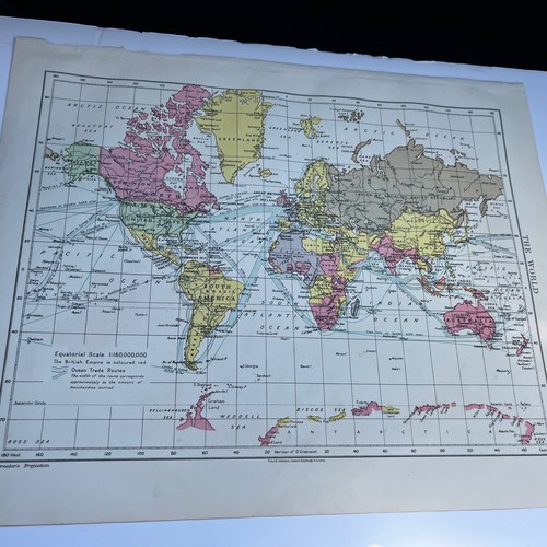 Map 1935 the world north - world,
