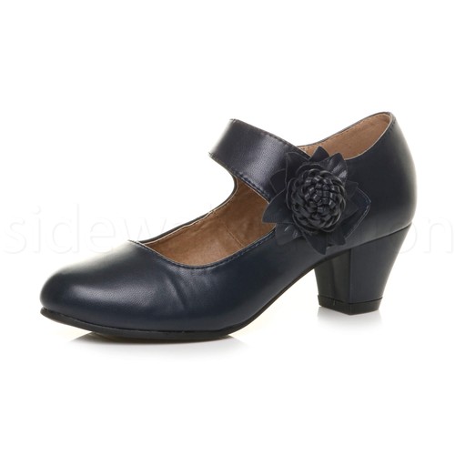 Womens ladies mid block - , heel