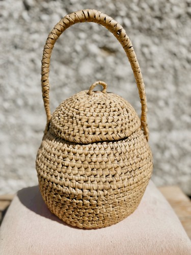 Vintage 70s handwoven - 70s, basket