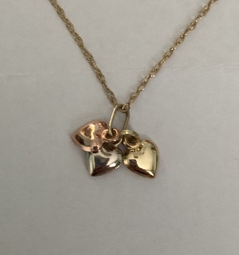 9ct gold heart - gold, pendant