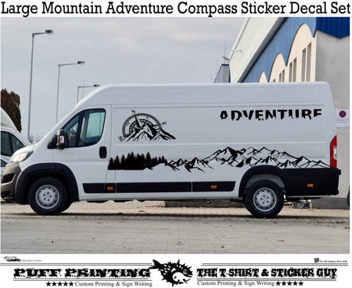 Mountains truck vinyl - truck, stickers