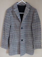 Next Boys NEW Wool Tweed Coat Jacket Grey,Age 12,NWOT