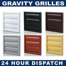 Extractor Fan Ducting Wall Gravity Flap Grille Ventilation White 4", 5" & 6"