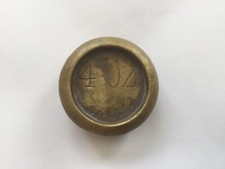 Old brass scales weight