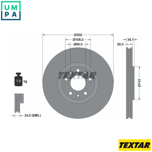 Brake disc 92268103 for - 92268103,