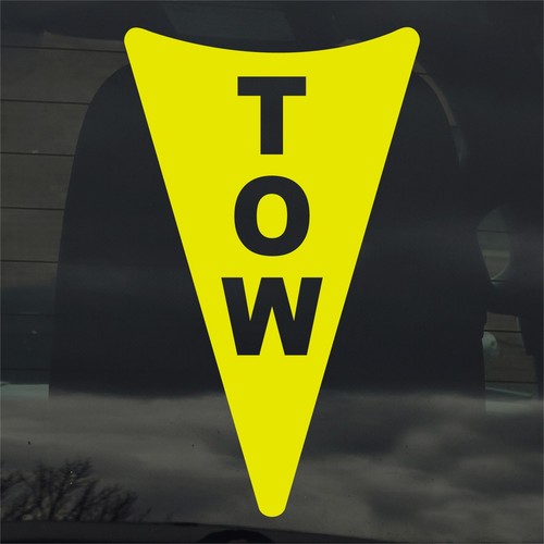 Tow hook point vinyl - tow, decal