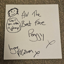 SINGED LYNNE MCCALLUM STILL GAME DOODLE ON CANVAS CHARITY AUCTION PEGGY