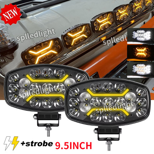 2pcs jumbo oval led - 9.5",