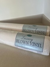 2 vintage rolls of blown vinyl Anaglypta Wallpaper