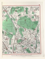 Large Vintage 1960s London Map - MILL HILL, HENDON, THE HYDE, COLINDALE