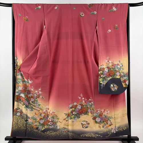 Vintage japanese silk furisode - vintage,