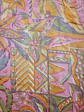 Vintage Silk SARI Fabric Coral