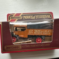 Matchbox Appx 11cm Long Diecast Y-27 - 1922 Foden Steam Lorry Tate & Lyle Brown