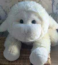 Chad Valley Sheep Cuddle Club Lamb Plush Soft Toy Comforter Farm Animal Bow 