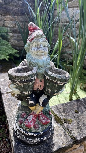 Original vintage garden gnome - vintage,