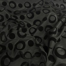 Black RETRO SPOTS Velvet