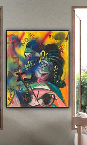 Abstract original oil painting - original,