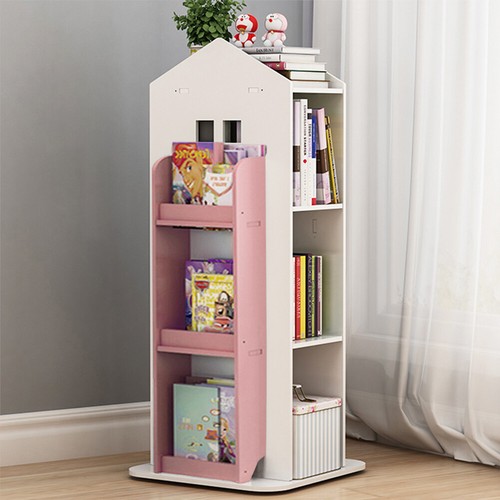 Swivel wood bookshelf - swivel,