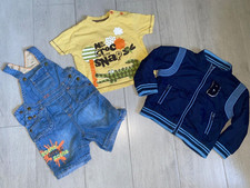 X3 Baby Boy Clothes Outfit Bundle 6-9 months John Rocha Dungarees Top Jacket