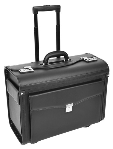 Rolling pilot case - rolling, faux