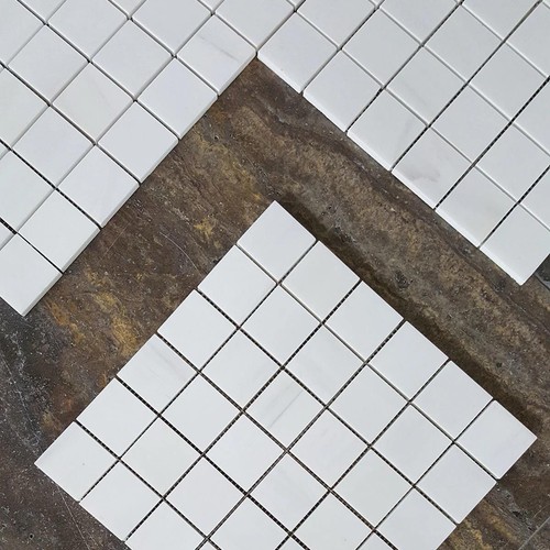 Polished carrara white - white, marble
