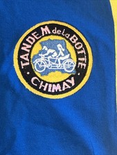 Vintage Cycling Jersey. Tandem De La Botte Chimay. Cafe ‘Le Radar’. 1980