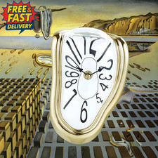 Silent Melting Clock Gold