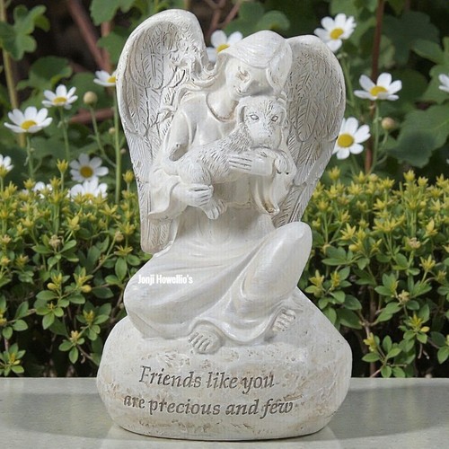 Angel holding dog - angel, pet