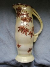 Yellow Lustre Maling Jug . VGC