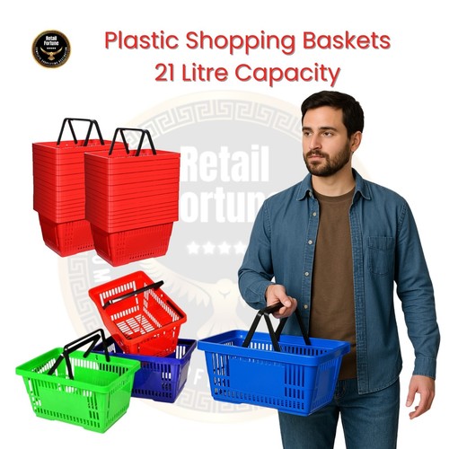 Plastic shopping baskets - plastic, with