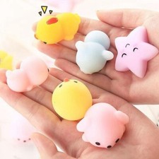 10- 50Pcs Mochi Squeeze Squishies Kawaii Cute Animal Stretch Stress Squishy Toy
