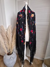 Absolutely Stunning Very Large Super Rare Two Sided Manton De Manilla Vintage...